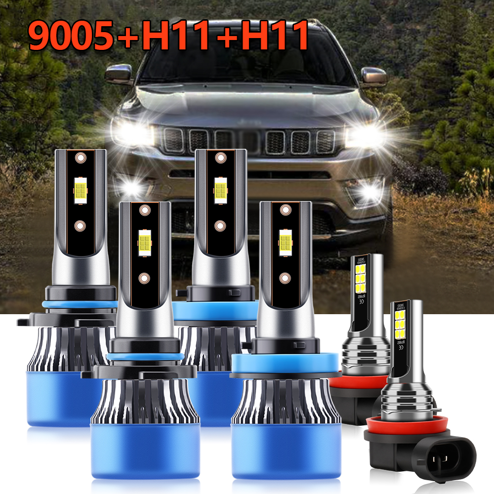 Compass Lensatic - 6x Combo LED Headlight 9005 H11