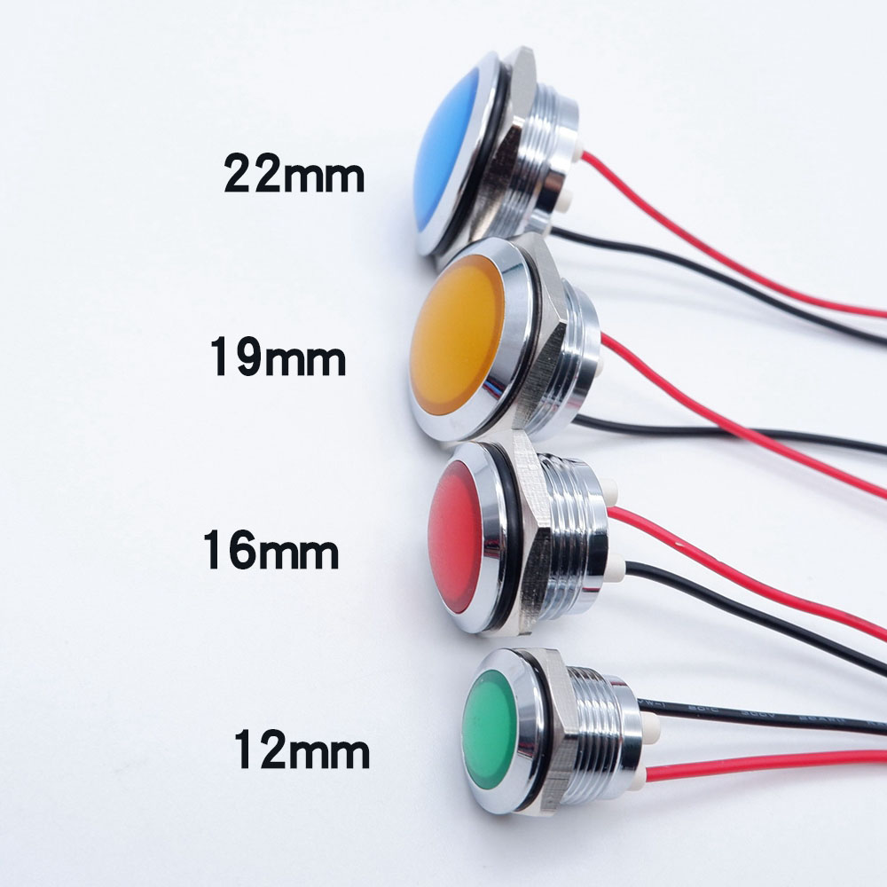 10pcs 12/16/19/22mm Metal LED  - Signal Panel Orange recensie en prijs