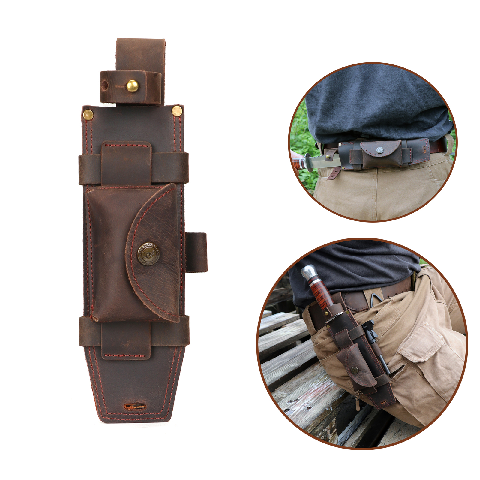 Tourbon Camping Leather thKnif - Bushcraft Knife Fixed recensie en prijs