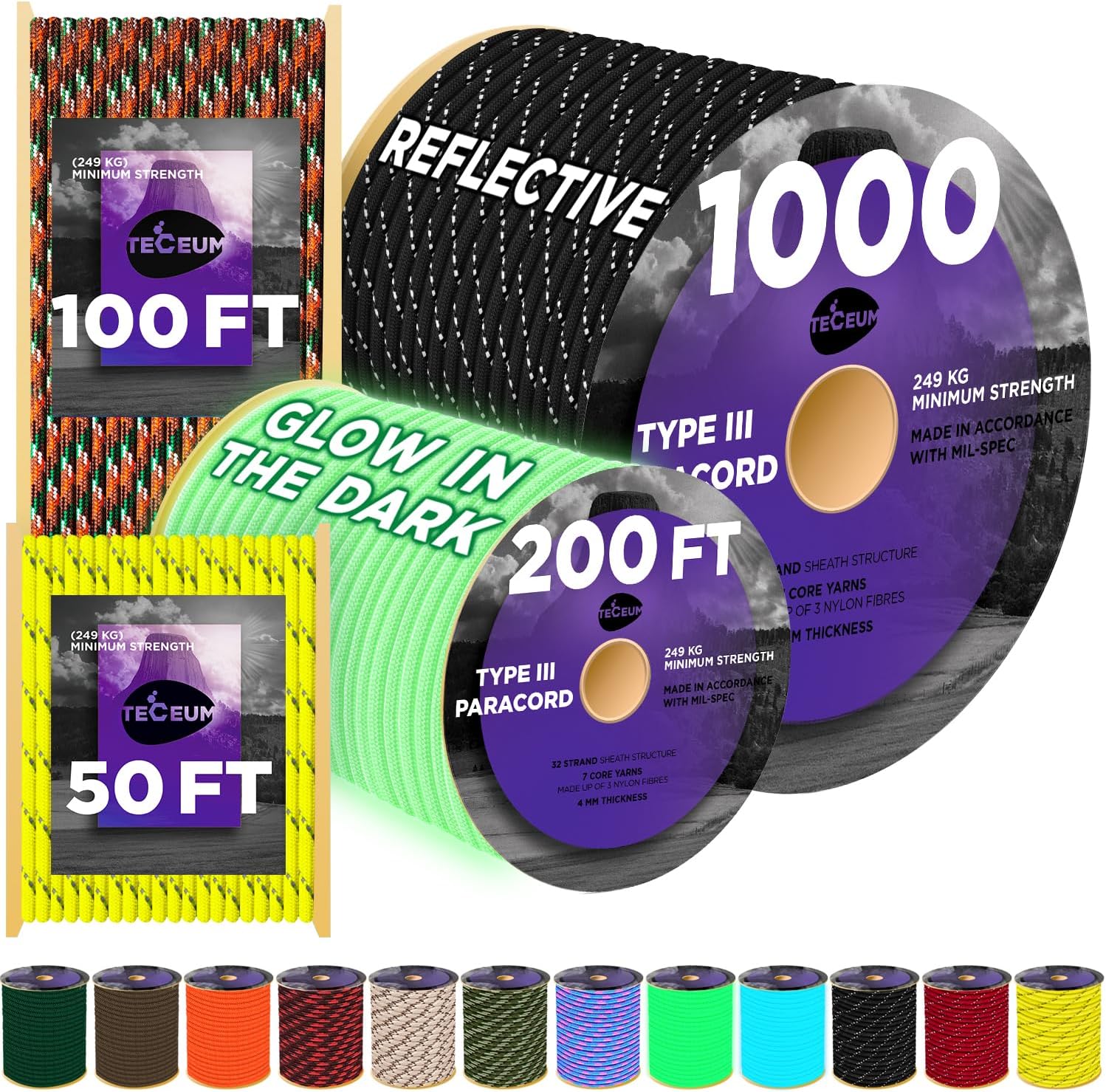 Reflective Paracord Rope 1000f - Para Cord 1000Ft recensie en prijs