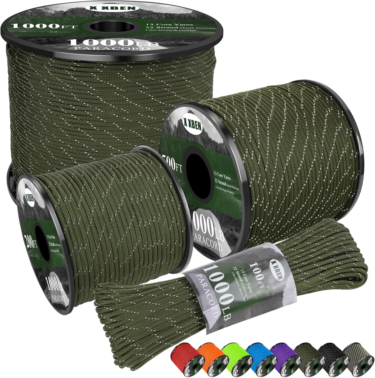 1000lb Reflective Paracord Rop - Para Cord 1000Ft recensie en prijs