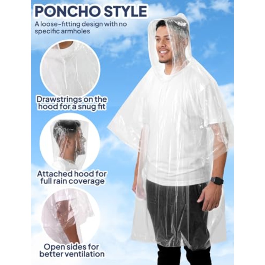 ANYOO Disposable Rain Poncho f - Emergency Poncho Rain recensie en prijs