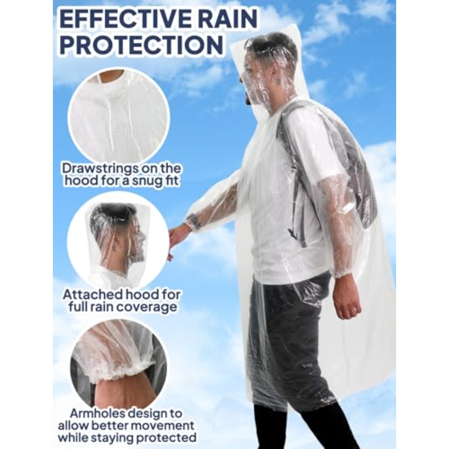 ANYOO Disposable Rain Poncho f - Emergency Poncho Rain recensie en prijs