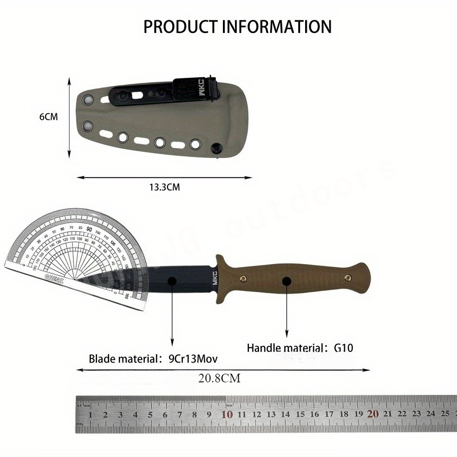 High Hardness MKC V24 Fixed Bl - Bushcraft Knife Fixed recensie en prijs