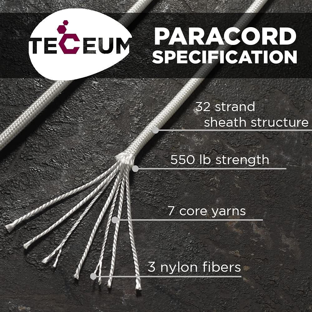 Paracord Type III 550 White 10 - Para Cord 1000Ft recensie en prijs
