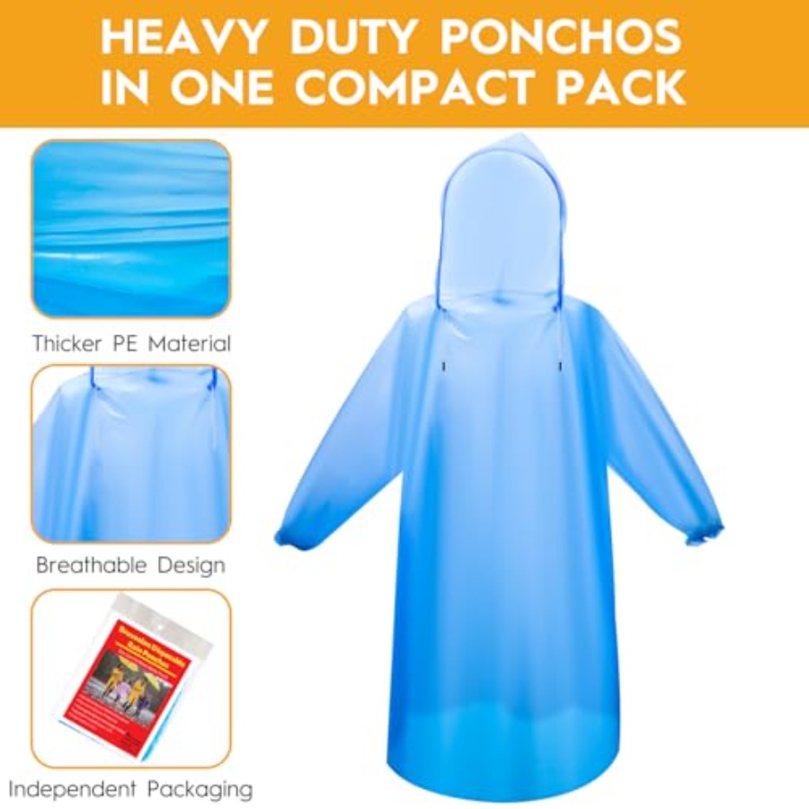 and and Disposable Rain Poncho - Emergency Poncho Rain recensie en prijs