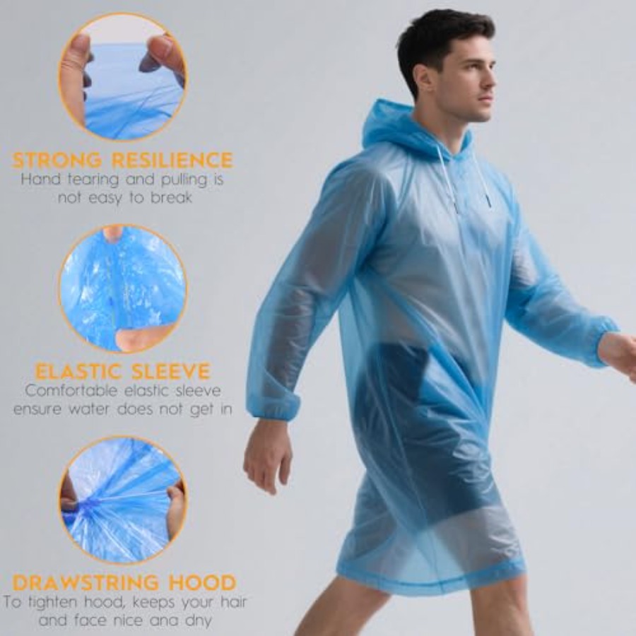 and and Disposable Rain Poncho - Emergency Poncho Rain recensie en prijs