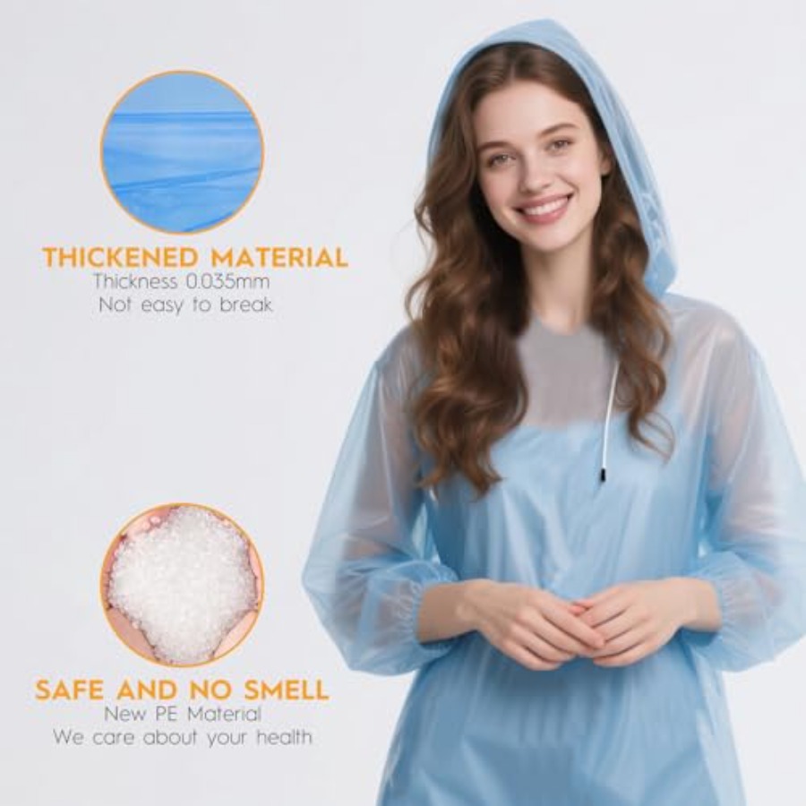 and and Disposable Rain Poncho - Emergency Poncho Rain recensie en prijs