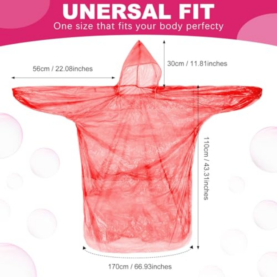 Handepo 100 Pack of Adult Rain - Emergency Poncho Rain recensie en prijs