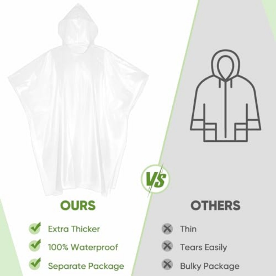 APEXUP Disposable Rain Ponchos - Emergency Poncho Rain recensie en prijs
