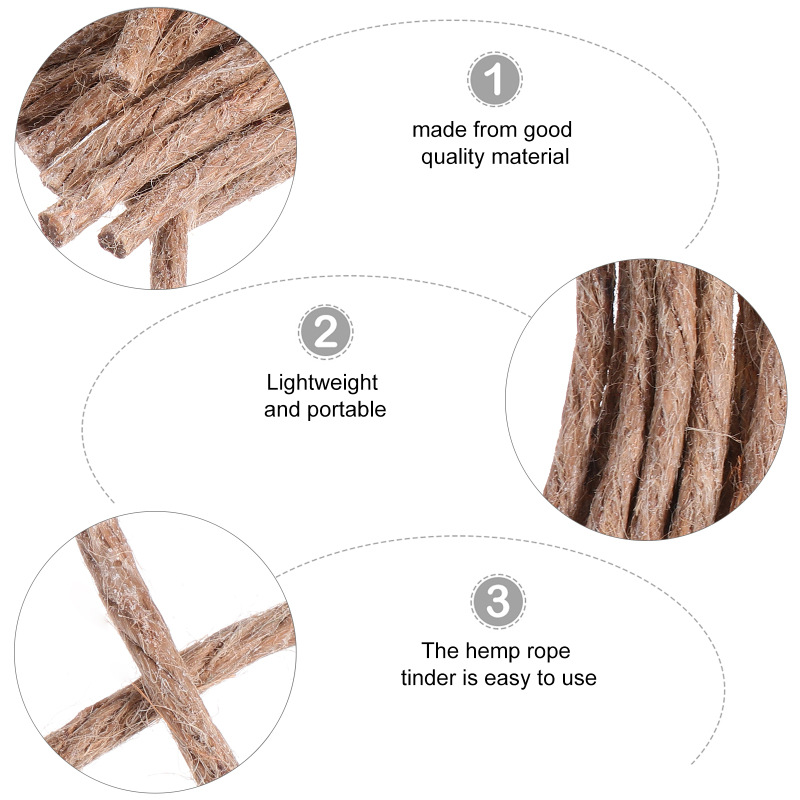 10Pcs Survival Wick Hemp Cord  - Fire Starting Kit recensie en prijs
