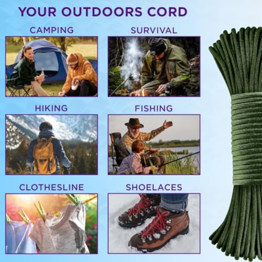 Reflective Paracord Rope 1000  - Para Cord 1000Ft recensie en prijs