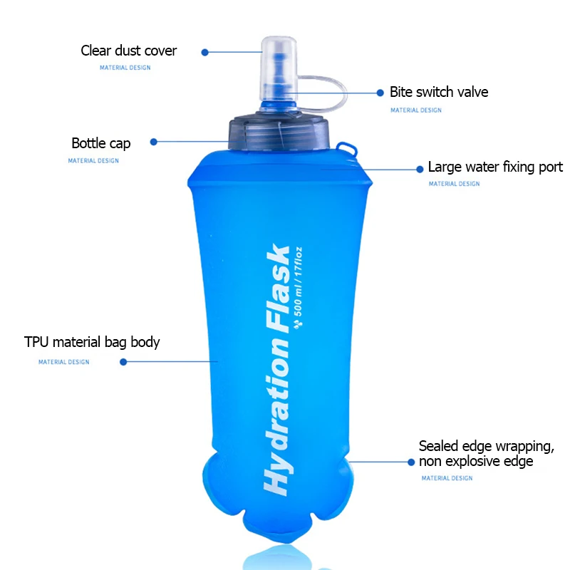 250ml 500ml 750ml Portable Fol - Water Bag Collapsible recensie en prijs