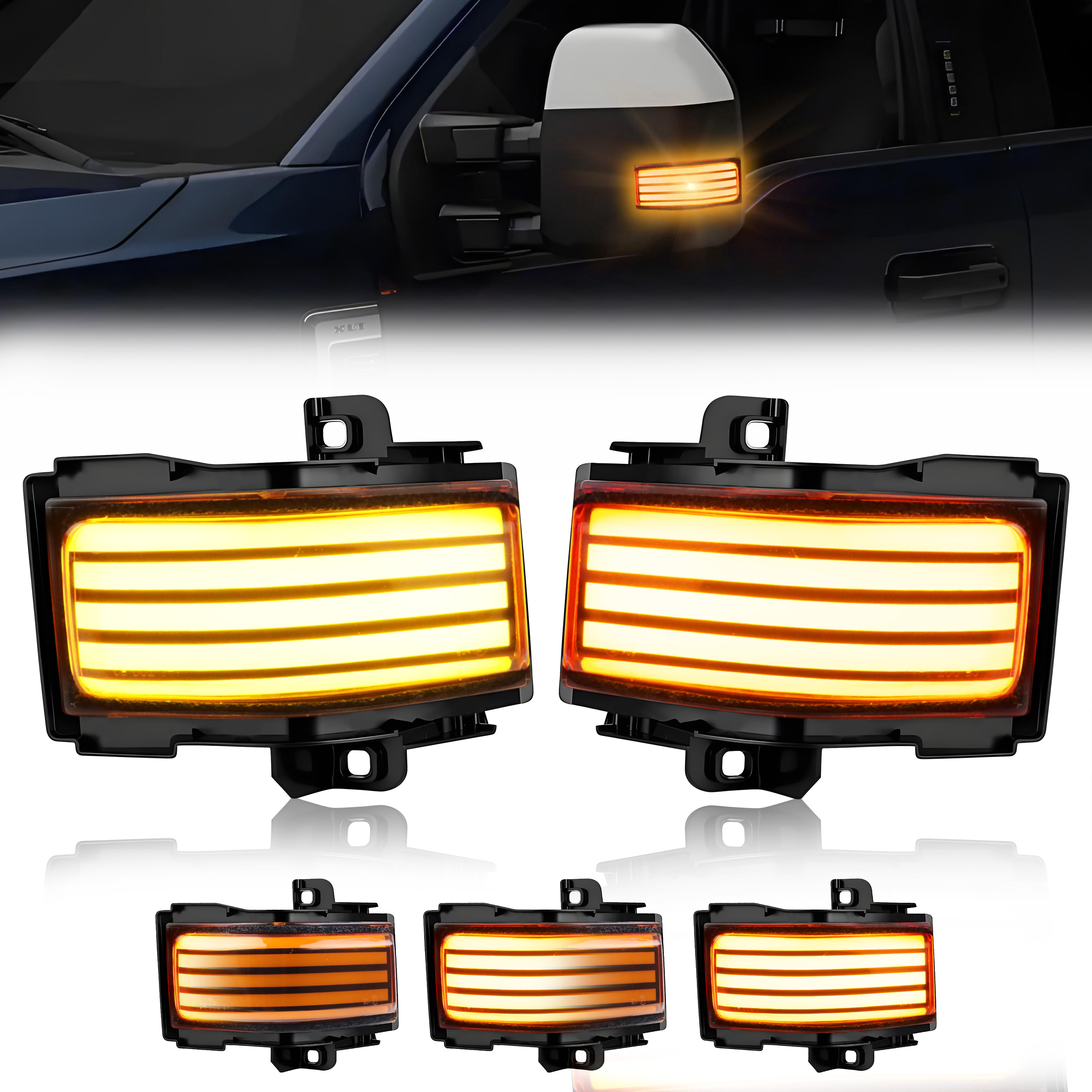 2Pcs Turn Signal Light Side Mi - Signal Panel Orange recensie en prijs