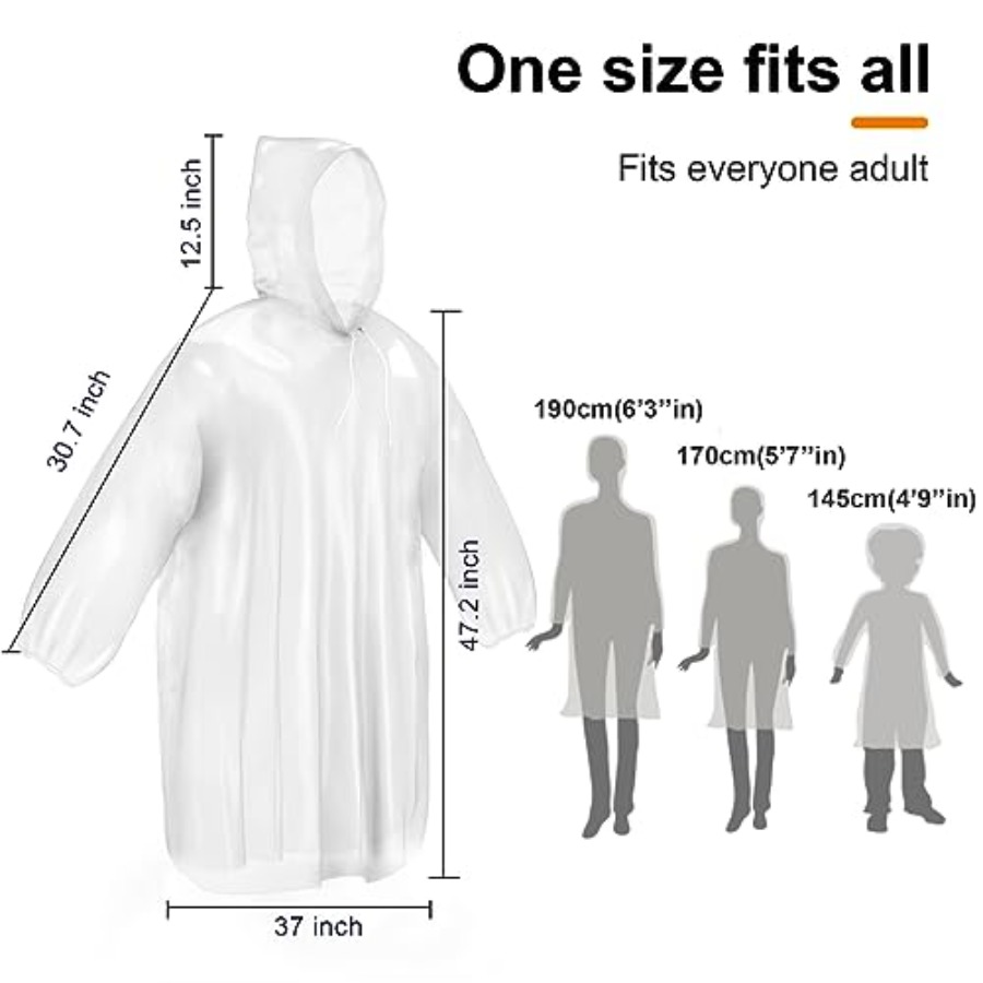 Disposable Rain Ponchos for Ad - Emergency Poncho Rain recensie en prijs