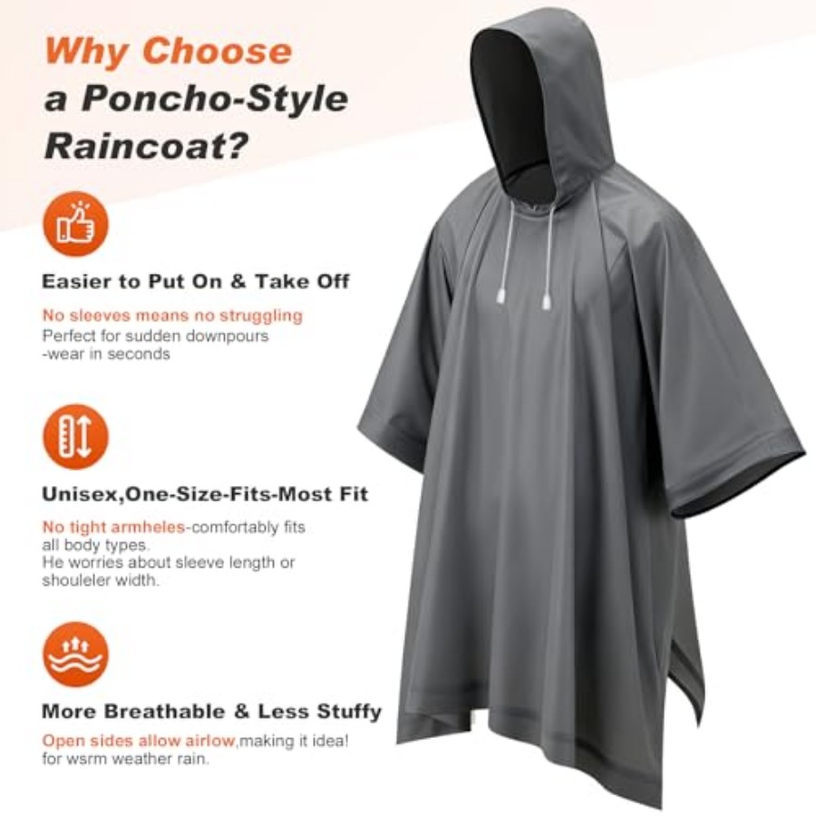 8 Pack Hooded Rain Ponchos for - Emergency Poncho Rain recensie en prijs