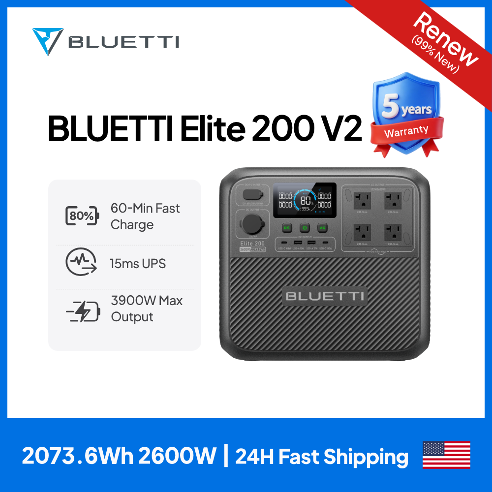 【Renew】BLUETTI Elite 200 V2 Po - Solar Emergency Charger recensie en prijs