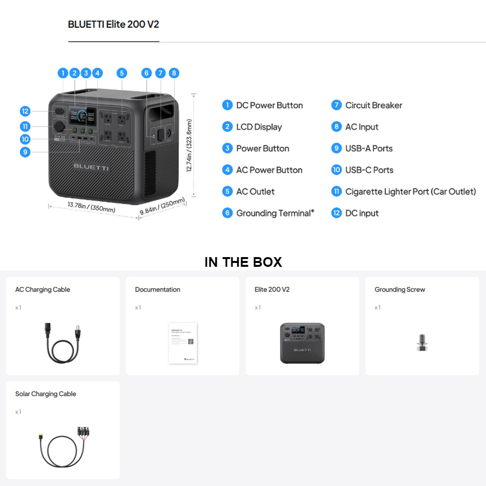 【Renew】BLUETTI Elite 200 V2 Po - Solar Emergency Charger recensie en prijs