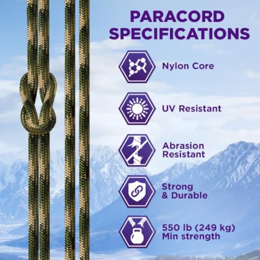 Reflective Paracord Rope 1000  - Para Cord 1000Ft recensie en prijs