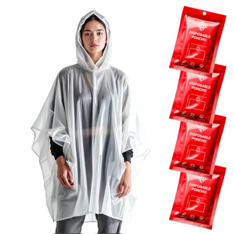 Disposable Rain Ponchos for Ad - Emergency Poncho Rain recensie en prijs