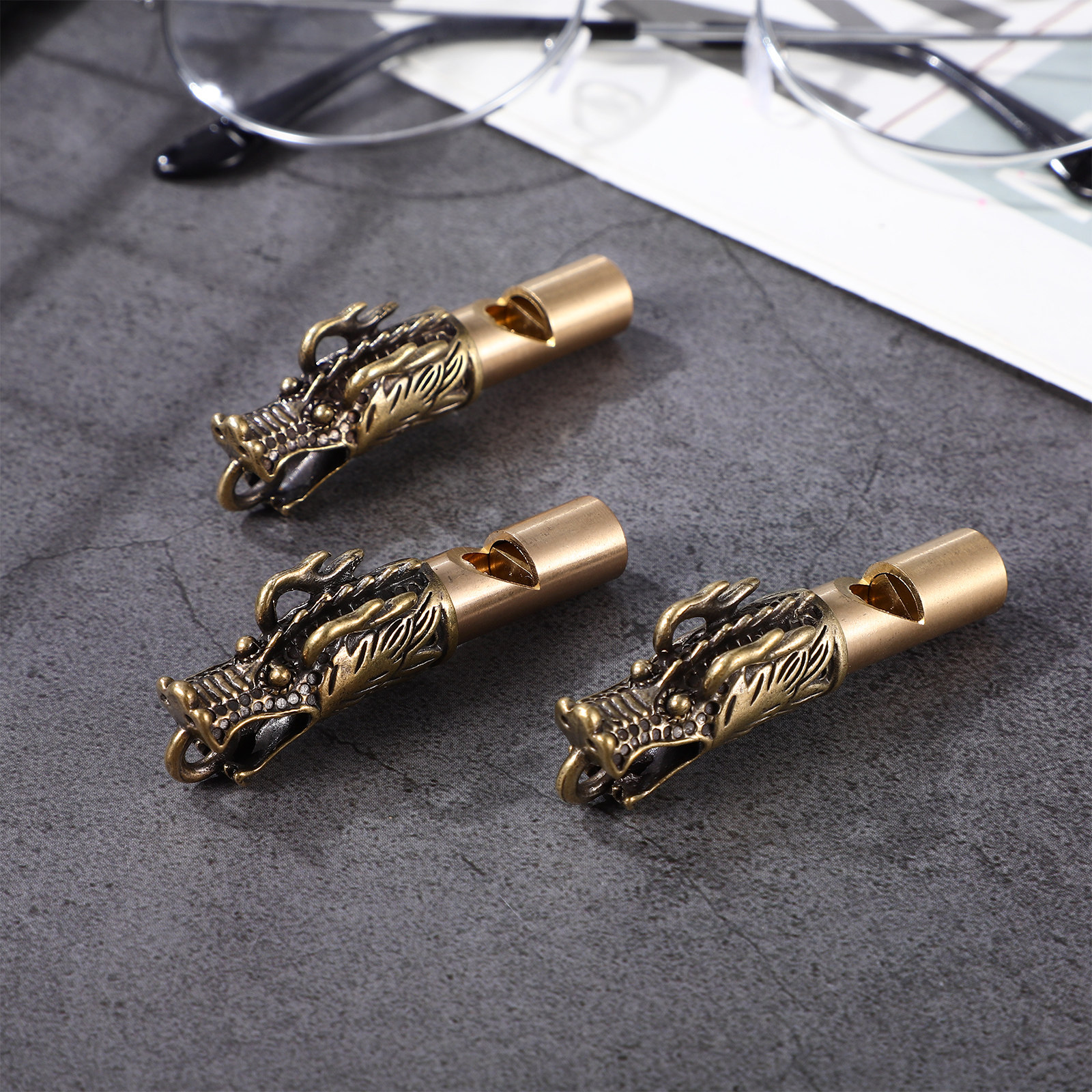 3Pcs Chinese Dragon Brass Whis - Emergency Whistle Loud recensie en prijs