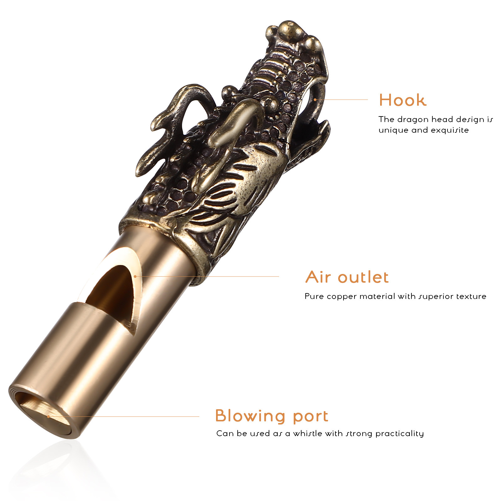 3Pcs Dragon Whistles Brass Ret - Emergency Whistle Loud recensie en prijs