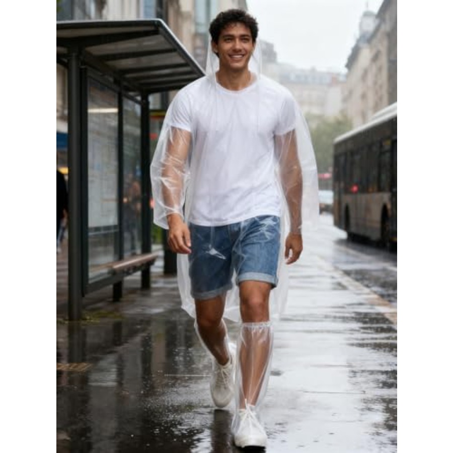 Disposable Rain Ponchos for Ad - Emergency Poncho Rain recensie en prijs