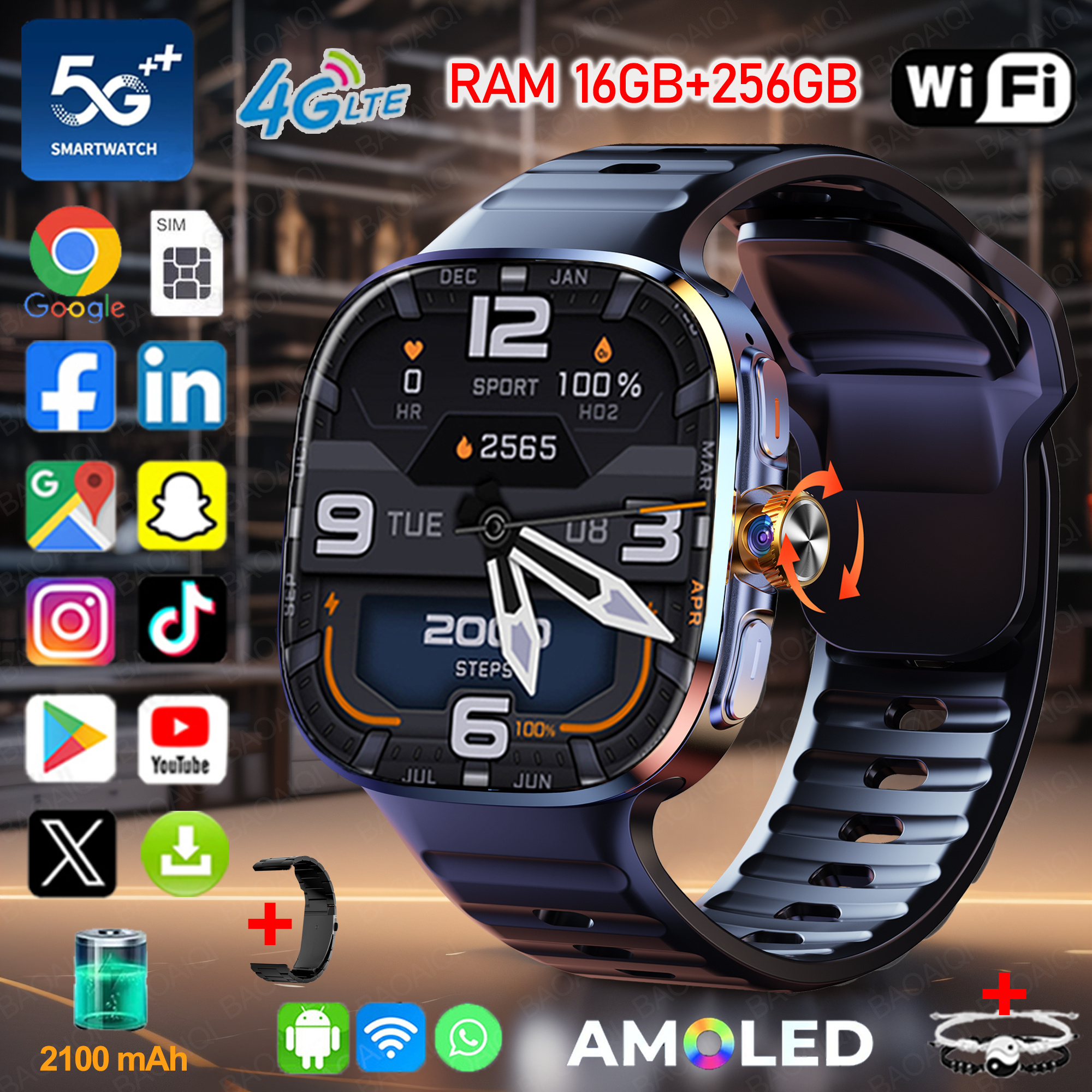 New Large Screen Smartwatch 4G - Compass Lensatic recensie en prijs