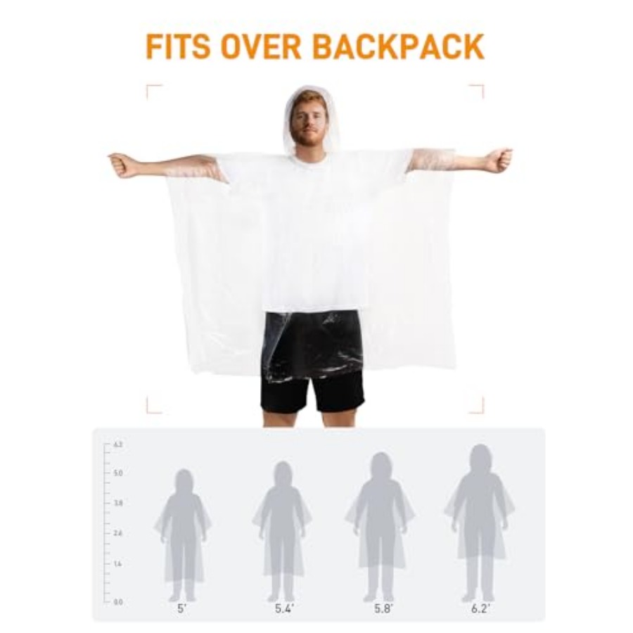 Disposable Rain Ponchos Emerge - Emergency Poncho Rain recensie en prijs