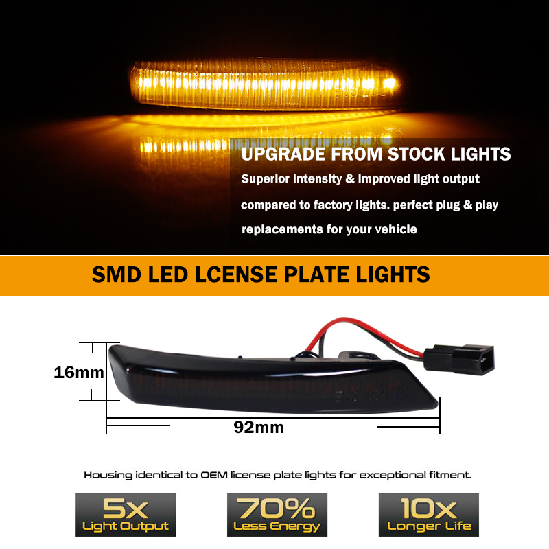 2x Dynamic Side Mirror Lamp Fo - Signal Panel Orange recensie en prijs